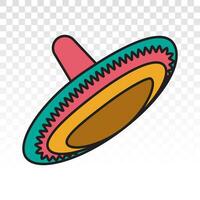 sombrero eller färgrik mexikansk hatt platt ikon för appar och webbplatser vektor