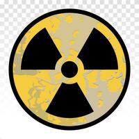 gul radioaktiv eller strålning tecken eller symbol - platt ikon för appar eller webbplatser vektor