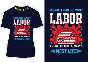 Happy Labor Day Typografie T-Shirt Design vektor