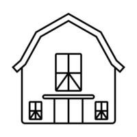 Scheune oder Bauernhof Haus Linie Kunst Symbol zum Apps oder Websites vektor