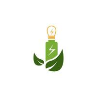 Öko Leistung Energie Logo Vektor Vorlage Illustration