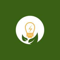 Öko Leistung Energie Logo Vektor Vorlage Illustration