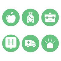 medicinsk ikoner grön Färg vektor