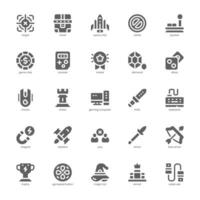Video Spiel Element Symbol Pack zum Ihre Webseite, Handy, Mobiltelefon, Präsentation, und Logo Design. Video Spiel Element Symbol Glyphe Design. Vektor Grafik Illustration und editierbar Schlaganfall.