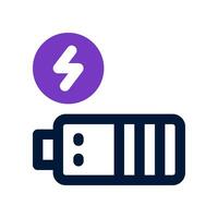 Batterie Symbol. Vektor Symbol zum Ihre Webseite, Handy, Mobiltelefon, Präsentation, und Logo Design.