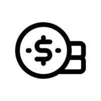 Münze Symbol. Vektor Symbol zum Ihre Webseite, Handy, Mobiltelefon, Präsentation, und Logo Design.