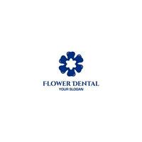 Dental Blume Logo Design Vektor