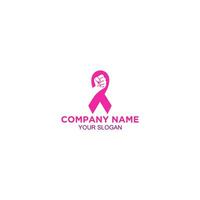 Leistung Kampf Brust Krebs Logo Design Vektor