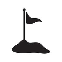 golf flagga ikon vektor design illustration