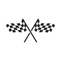 Rennen Flagge Symbol Vektor Design Illustration