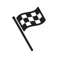Rennen Flagge Symbol Vektor Design Illustration