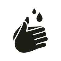 Hand Waschen und Hand Desinfektionsmittel Symbol Grafik Vektor Design Illustration