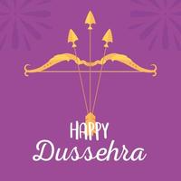 Happy Dussehra Festival of India, Pfeil und Bogen Kultur vektor