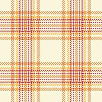 Vektor Stoff Textur von Plaid prüfen nahtlos mit ein Hintergrund Textil- Tartan Muster.