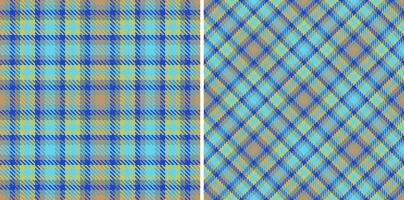 Tartan Plaid Muster von nahtlos Textur Stoff mit ein Textil- Hintergrund Vektor überprüfen.