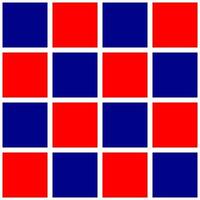 rutig skriva ut med blå och röd kvadrater med vit Ränder. modern sömlös mönster för textil- och papper. vektor. vektor
