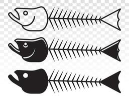 Fisch Knochen oder Gräten Skelett eben Vektor Symbol zum Apps und Websites