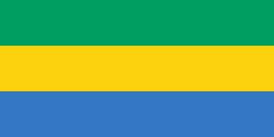das National Flagge von das Republik von gabon ist isoliert im offiziell Farben. vektor