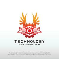 Technologie Logos, Zukunft Technologie Symbole, Ausrüstung Logos, Schaltkreis Stil Linien, Vektor Illustration Elemente