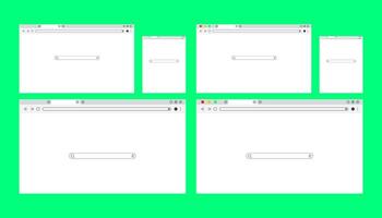 enkel vit webb browser fönster med en grön bakgrund. vektor