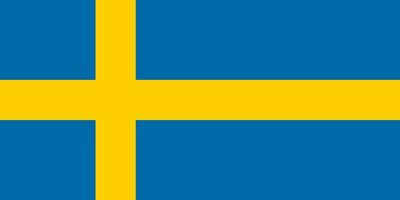 de svenska nationell flagga är isolerat i officiell färger. vektor