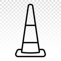 der Verkehr Kegel oder Straße Pylon eben Symbole zum Apps und Websites vektor