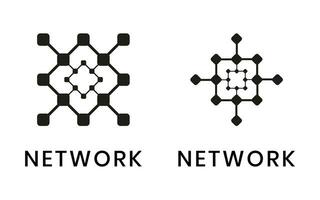 Netzwerk Verbindung Symbole zum Anwendungen und Websites vektor