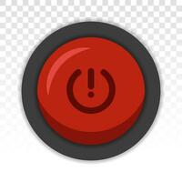 kraft växla knapp på eller av platt ikon för appar eller hemsida vektor