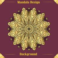 golden Mandala Design Vorlage Hintergrund vektor