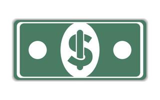 Illustration von ein Dollar Banknote auf ein Weiß Hintergrund vektor