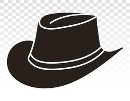 cowboy hatt eller bullhide hattar platt vektor ikon för appar och webbplatser
