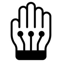 virtuell Wirklichkeit Handschuhe Symbol vektor