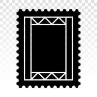Porto Briefmarke oder Brief Briefmarke - - eben Kunst Symbole zum Apps oder Webseite vektor