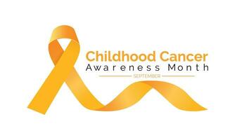 September ist Kindheit Krebs Bewusstsein Monat Hintergrund Vorlage. Banner, Plakat, Karte, und Poster Design Vektor. vektor