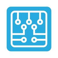 Schaltkreis Tafel Halbleiter oder elektronisch Schaltkreis Symbole zum vektor