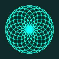 Mandala Design. Blume von Leben. heilig Geometrie. Muster von rotierend Kreise. mathematisch Symbol. Balance und Harmonie. Vektor Illustration.