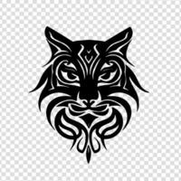 Kopf Logo Tier, minimiert, Vektor, schwarz und Weiss, Weiß Hintergrund vektor