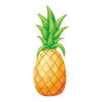 vektor isolerat tecknad serie illustration av tropisk ananas frukt med blast.