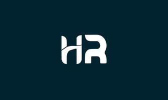 rh, hr, r, h abstrakt brev logotyp monogram vektor