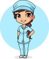 illustration av en sjuksköterska karaktär vektor