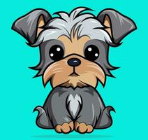 yorkshire terrier söt valp illustration vektor