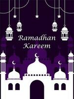 Ramadhan kareem med lykta mall design vektor