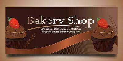 Bäckerei Geschäft Netz Banner Design vektor