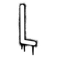 Alphabet Brief l Schablone Graffiti mit schwarz sprühen Farbe vektor