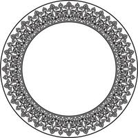 vektor svartvit runda orientalisk prydnad. arabicum mönstrad cirkel av Iran, Irak, Kalkon, syrien. persisk ram, gräns. för sandblästring, laser och plotter skärande.
