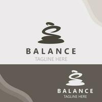 balans sten logotyp massage sten yoga, sten arrangemang för spa och hälsa meditation symbol vektor