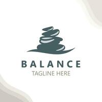 Balance Stein Logo Massage Stein Yoga, Felsen Anordnung zum Spa und Gesundheit Meditation Symbol vektor