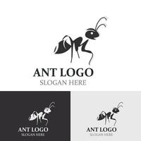 Ameise Logo Design Silhouette. isoliert Tier Ameisen auf Hintergrund Design Vorlage Vektor