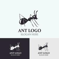 Ameise Logo Design Silhouette. isoliert Tier Ameisen auf Hintergrund Design Vorlage Vektor