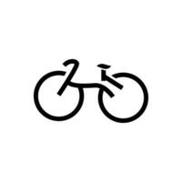 Fahrrad Logo, einfach minimalistisch Design, Sport Transport Vektor, Illustration Silhouette Vorlage vektor